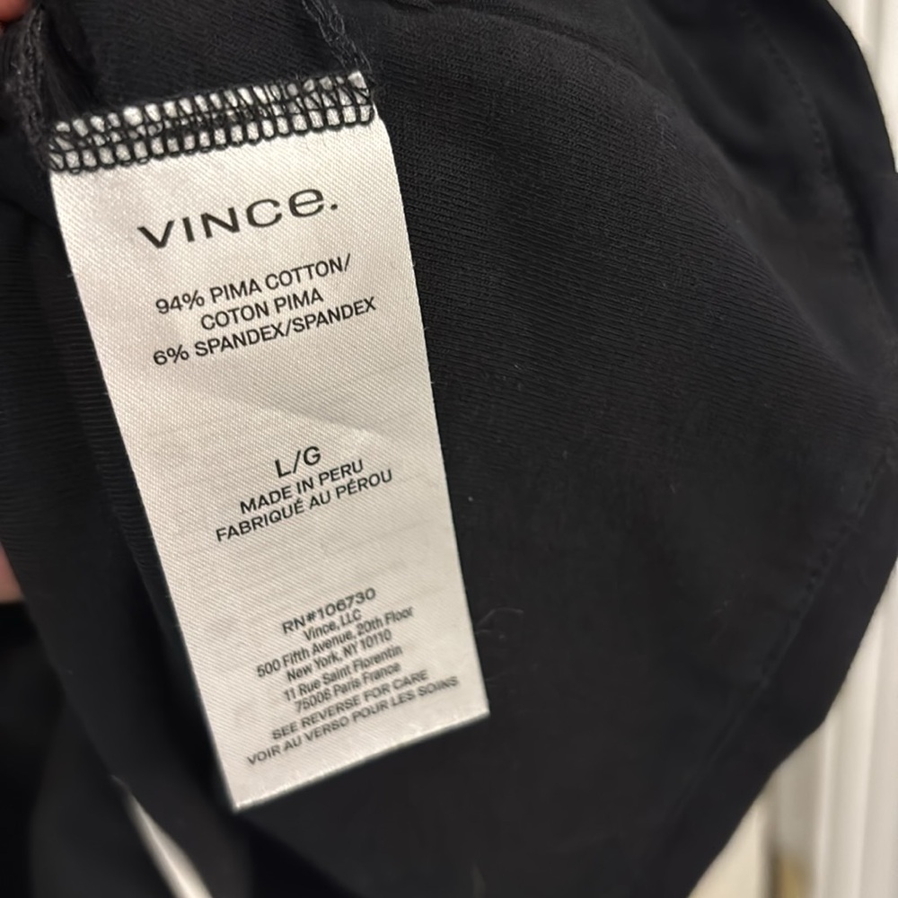 Set of 2 Vince Elegant Black Spaghetti Strap tanks black /white size large - Picture 5 of 8